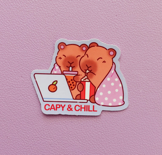 Laura LOW - Sticker "Capy & Chill"