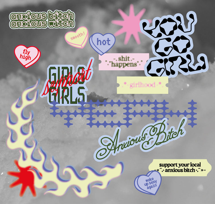 Juuhulia x anxious bitches - Stickerbogen