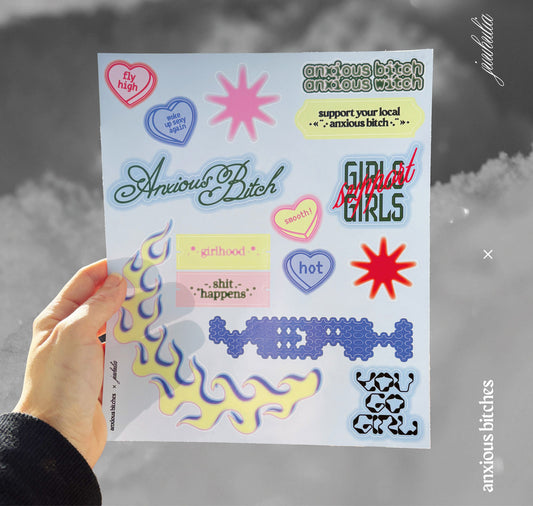 Juuhulia x anxious bitches - Stickerbogen