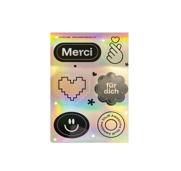 Anne Treichel - Stickerset "Merci"
