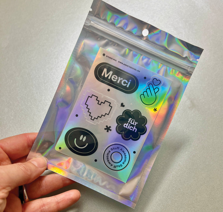 Anne Treichel - Stickerset "Merci"