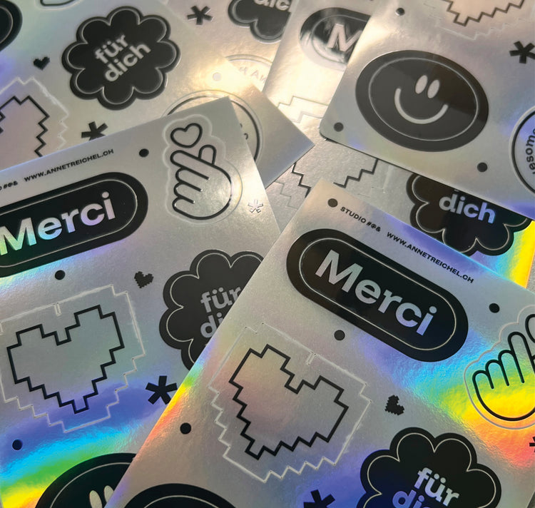 Anne Treichel - Stickerset "Merci"