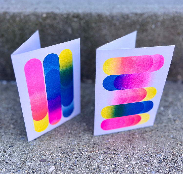 Anne Treichel - Karte "VertiGradient" (blue)