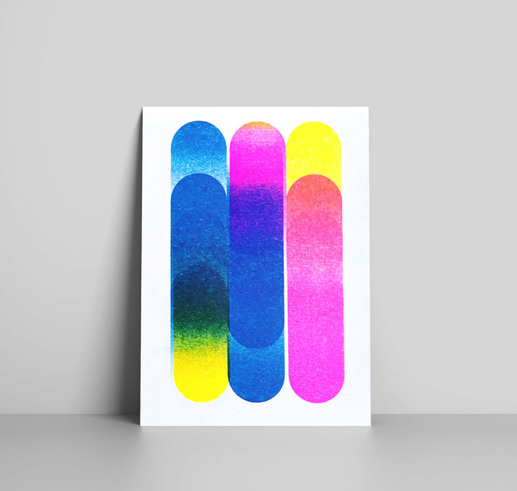 Anne Treichel - Karte "VertiGradient" (blue)