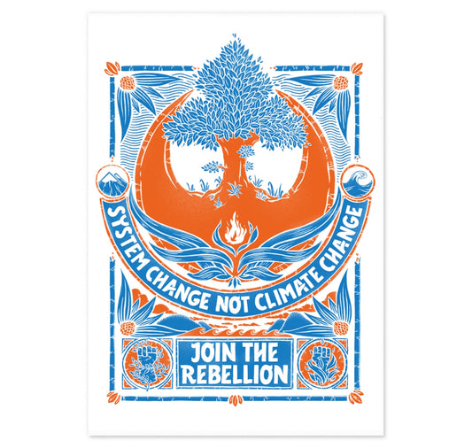 Hyperraumverlag - Poster "Cambiamenti di sistema, non cambiamenti climatici 2"