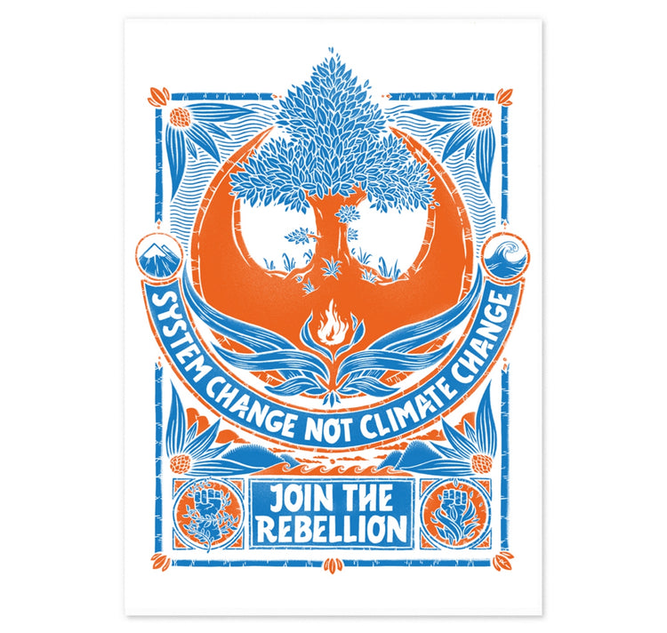 Hyperraumverlag - Poster "Cambiamenti di sistema, non cambiamenti climatici 2"