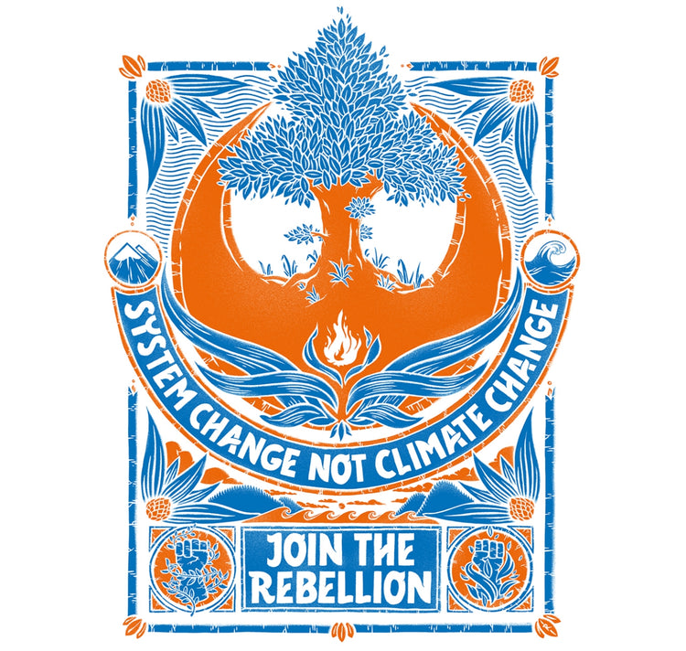 Hyperraumverlag - Poster "Cambiamenti di sistema, non cambiamenti climatici 2"