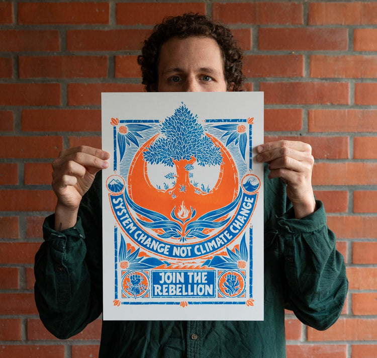 Hyperraumverlag - Poster "Cambiamenti di sistema, non cambiamenti climatici 2"