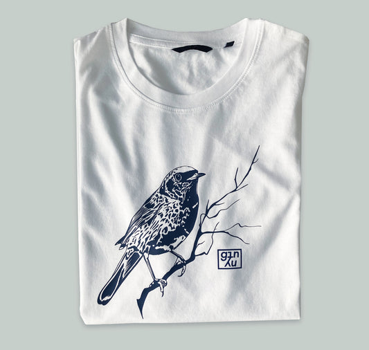 GINNY - Unikat T-Shirt Herren „Bird“ (M)