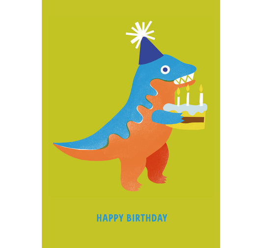 Takelwerk - Grusskarte "Dino Torte"