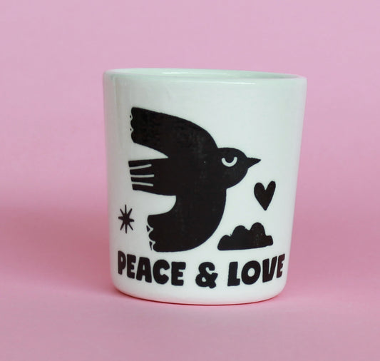 Sisterhoodprints - Tasse "PEACE & LOVE" (1 Stück)