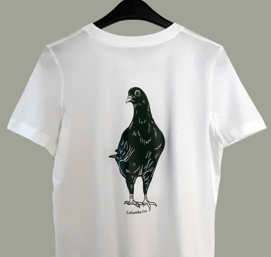 GINNY - Unique T-shirt “The Rock Pigeon” for women (M) 