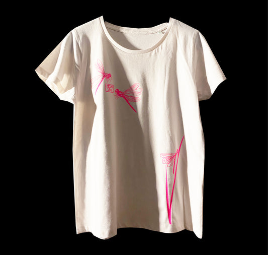 GINNY - Unique T-Shirt Dragonflies (Size M, Women)