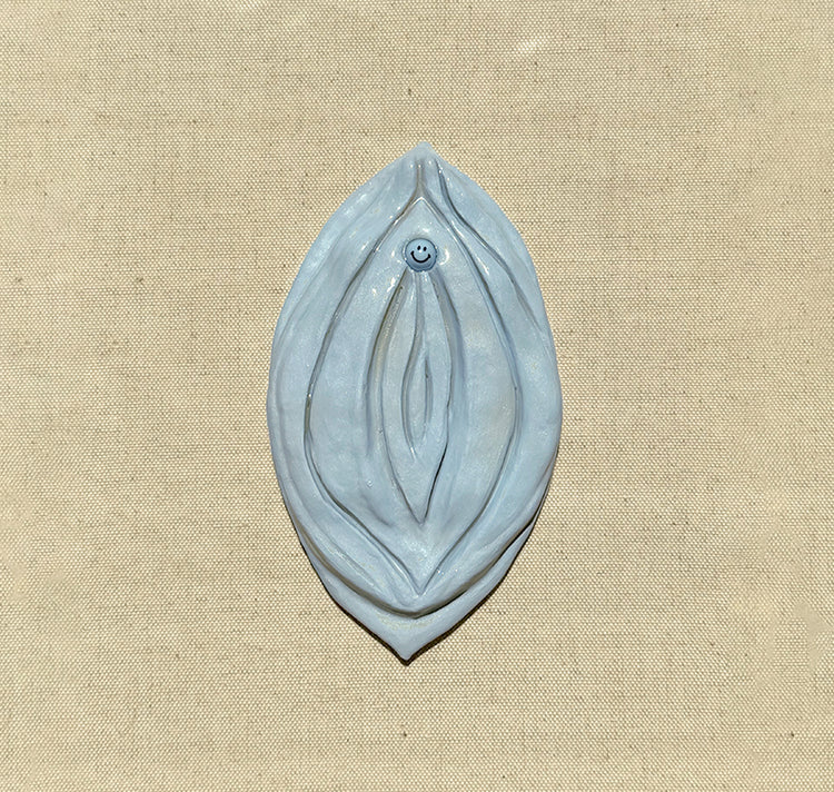 Becky M - Wandobjekt "Vulva" (blau)