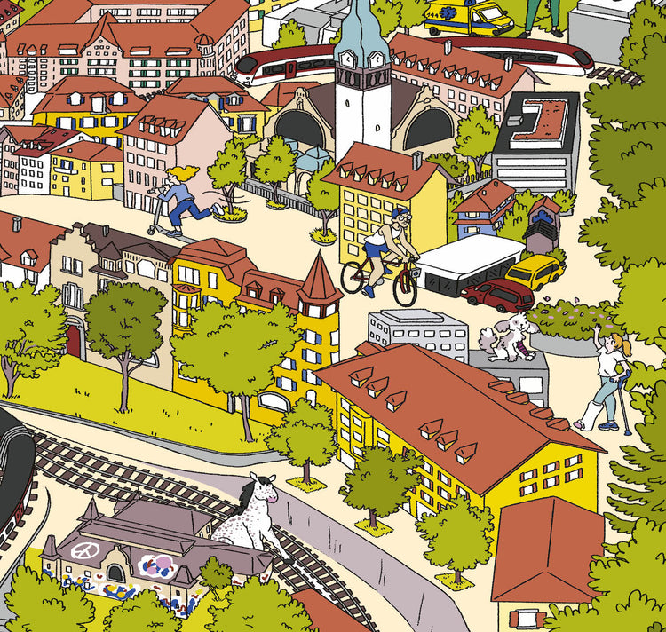 Leonie Rösler - Plakat "Wimmelbild Bern"