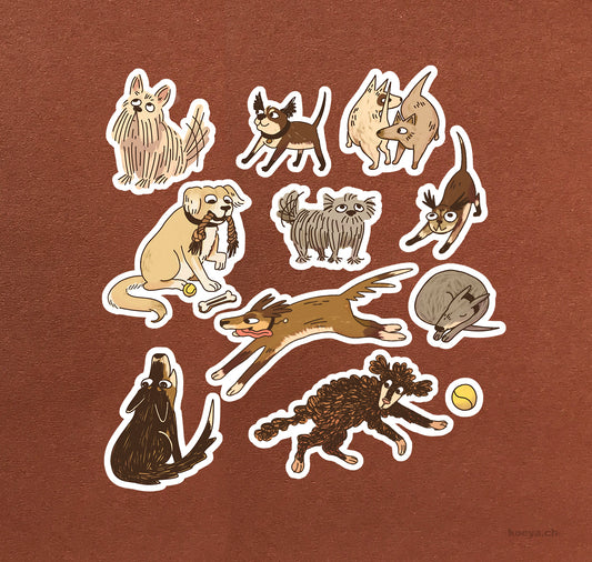 Yasmin König - Vinyl Sticker Set
"Who let the Dogs Out"