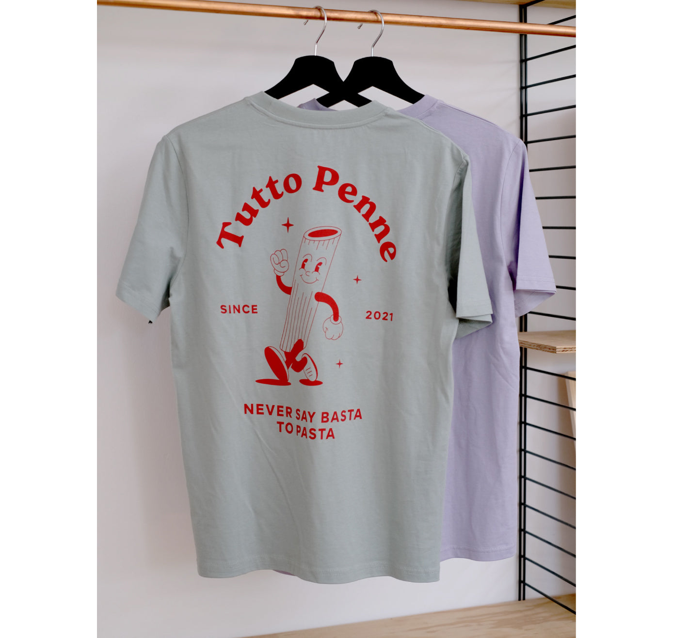 YOMA design factory - T-Shirt "Tutto Penne" (dusty mint)