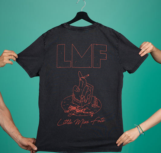 Yeti Collective - T-Shirt "LITTLE MISS FATE" (dyed black)