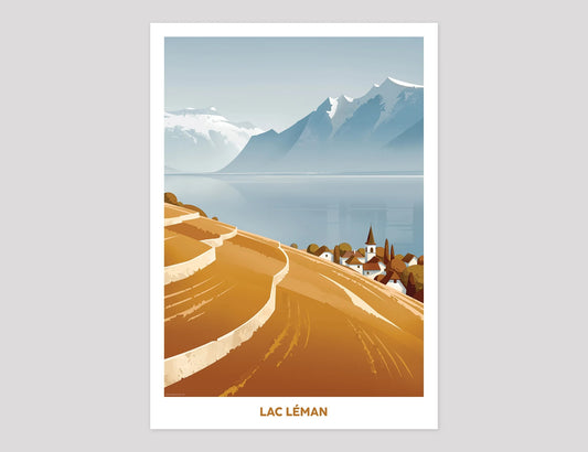 Pierre-Abraham Rochat - Plakat "Lac Léman – La jetée"