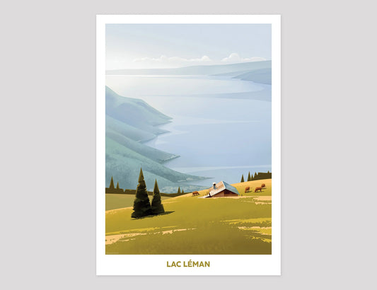 Pierre-Abraham Rochat - Plakat "Lac Léman – Les Agittes"