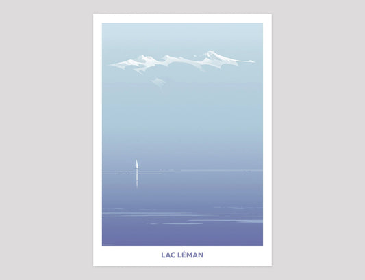 Pierre-Abraham Rochat - Plakat "Lac Léman – Alpes"