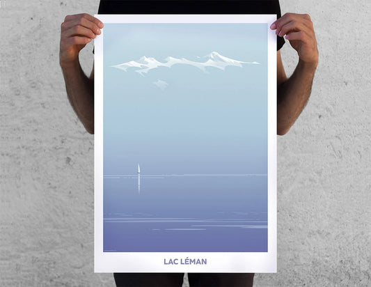 Pierre-Abraham Rochat - Plakat "Lac Léman – Alpes"