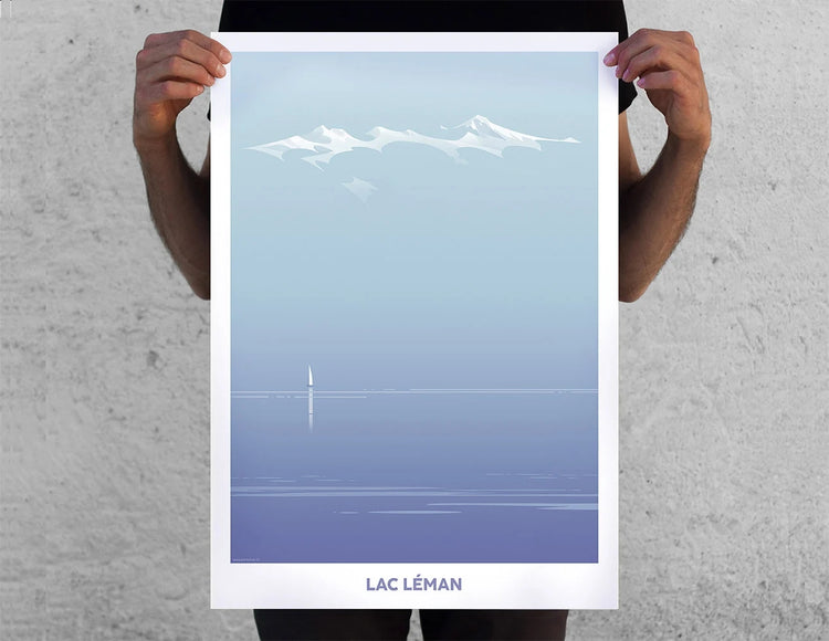 Pierre-Abraham Rochat - Plakat "Lac Léman – Alpes"