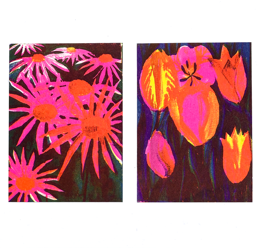 Anna Weber - Postkarten 2er Set "Blumen"