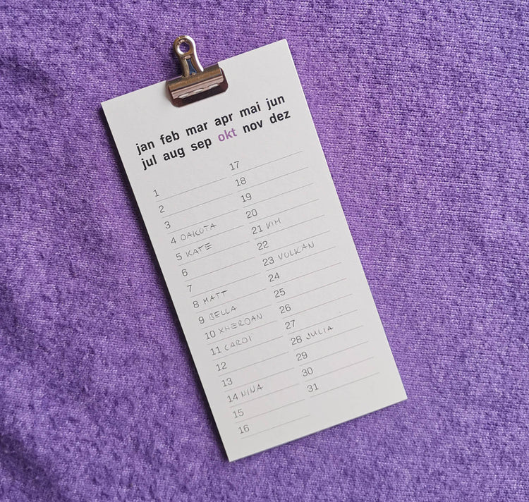 atelier 8048 - Geburtstagskalender
