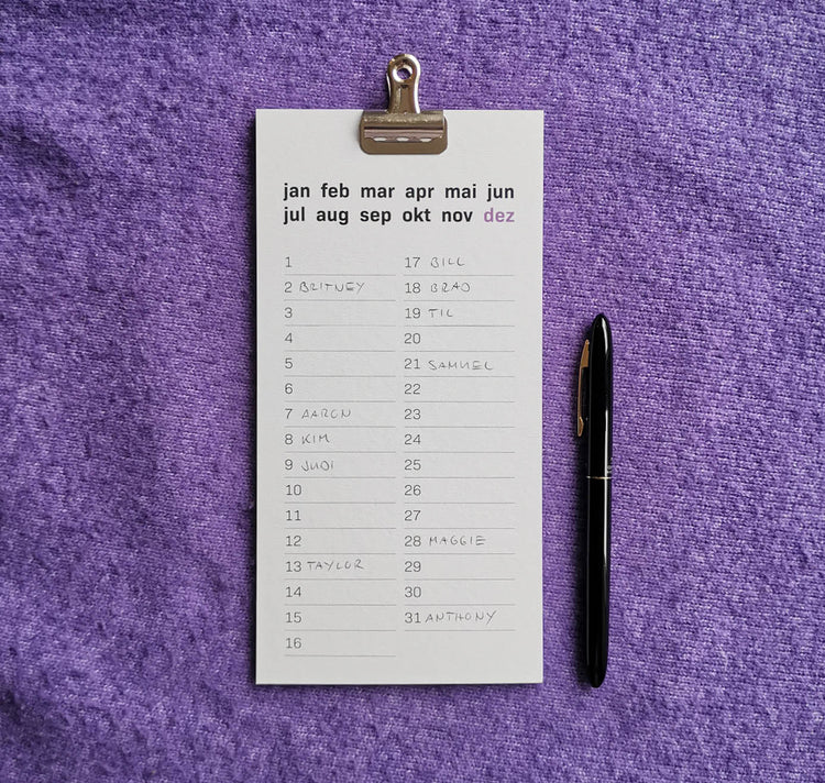 atelier 8048 - Geburtstagskalender