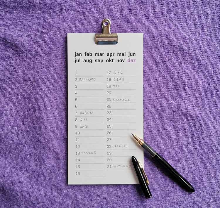 atelier 8048 - Geburtstagskalender