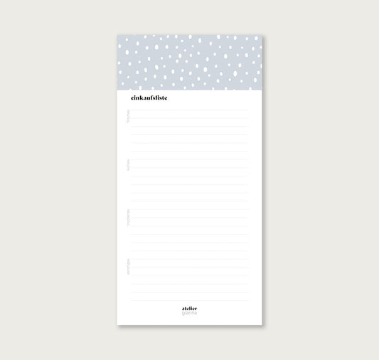 atelier gianna - Blocco note "Lista della spesa per 4 categorie"