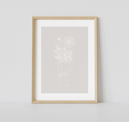 atelier gianna - Plakat "Bialetti" (hellgrau)