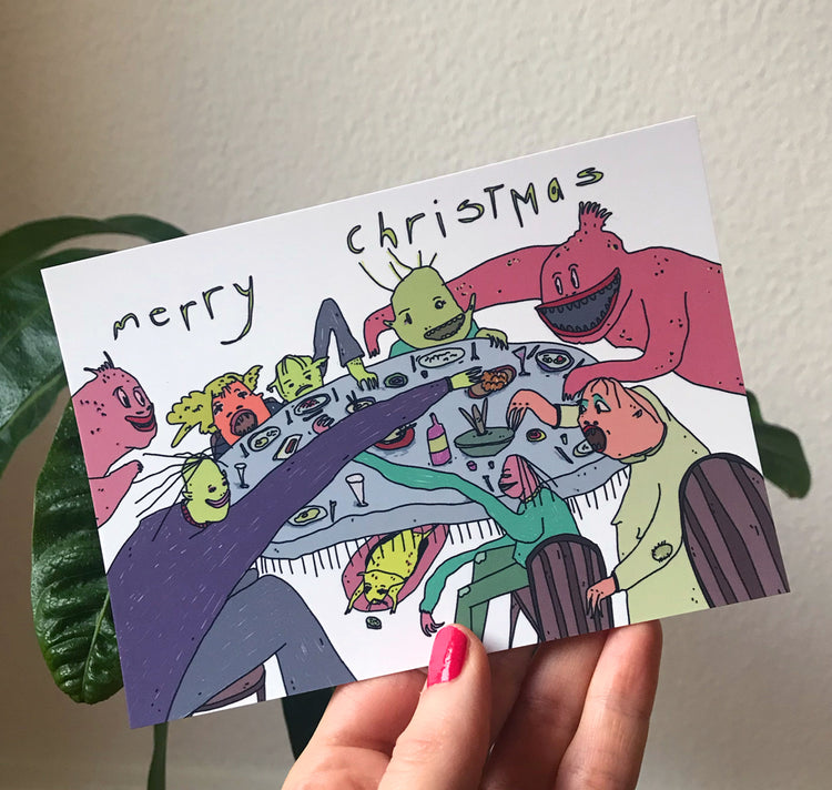 Bianca Caderas - Postkartenset "Christmasdinner"