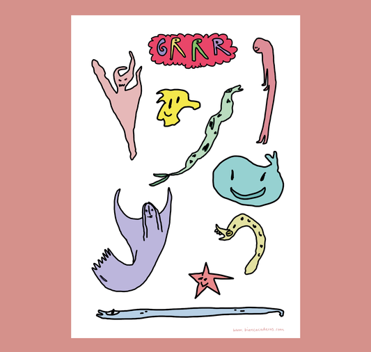 Bianca Caderas - Foglio di adesivi "Mönsterlis"