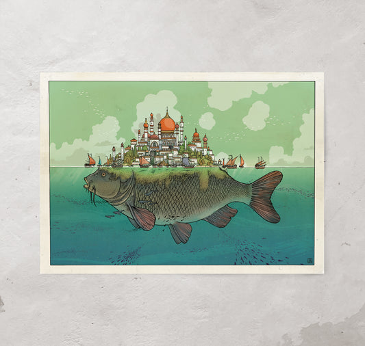Jared Muralt - Plakat "Sindbad Fish City"