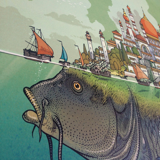 Jared Muralt - Plakat "Sindbad Fish City"