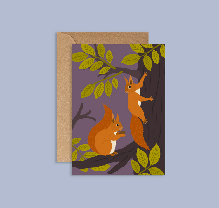 Lisa Voisard - Postkarte "Eichhörnchen"