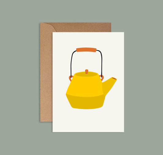 Lisa Voisard - Postkarte "Gelbe Teekanne"