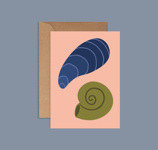 Lisa Voisard - Postkarte "Muschlen" (rosa)