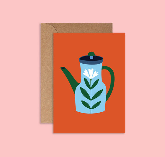 Lisa Voisard - Postkarte "Rote Teekanne"