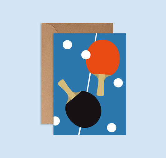 Lisa Voisard - Postkarte "Tischtennis"