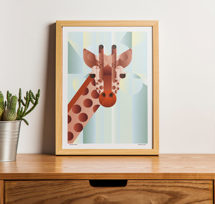 chantal kocher design - Plakat "Geometric Giraffe"