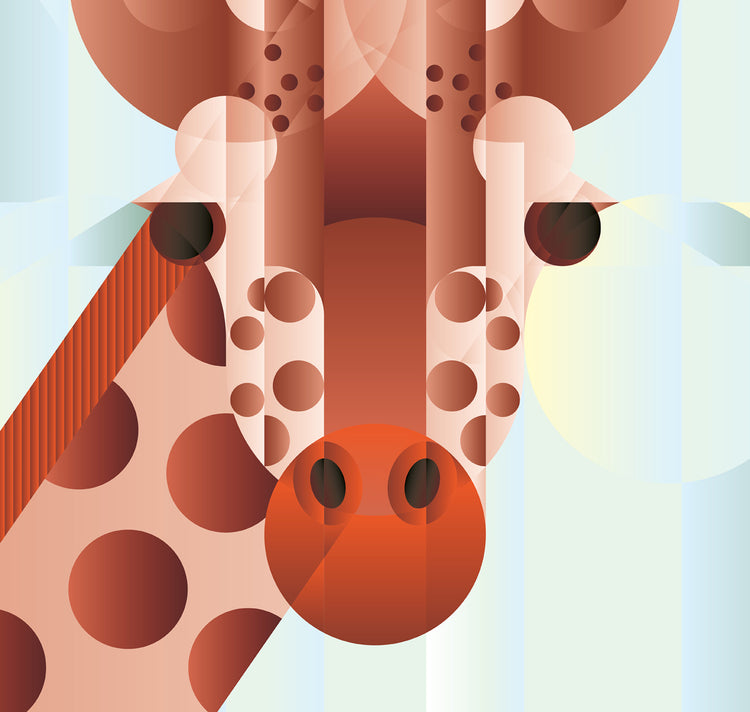chantal kocher design - Plakat "Geometric Giraffe"
