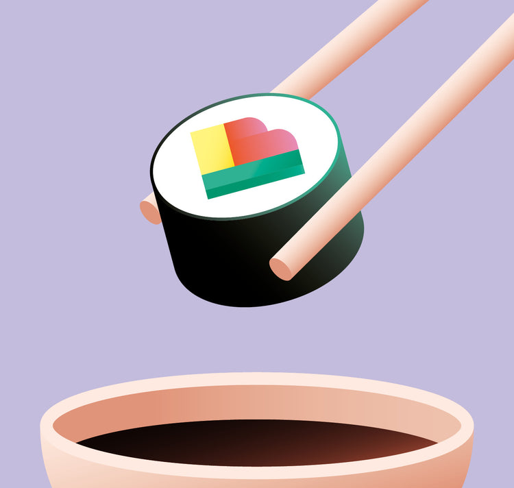 chantal kocher design - Plakat "I LOVE sUshi"