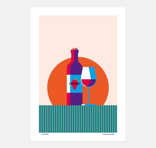 chantal kocher design - Plakat "Sunset Sips"
