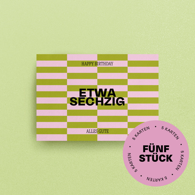 Studio Ciao - Postkartenset "Immer passende Geburtstagskarten" (Etwa Sechzig)