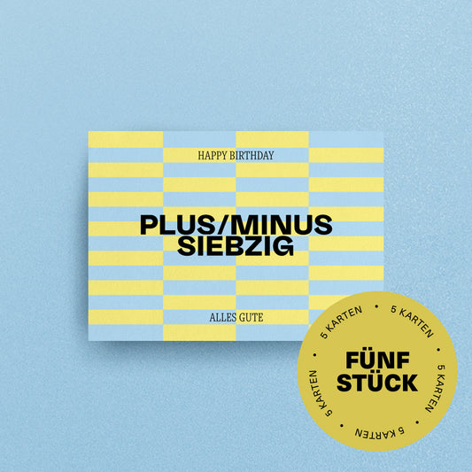 Studio Ciao - Postcardset "Immer passende Geburtstagskarten" (Plus Minus Siebzig)