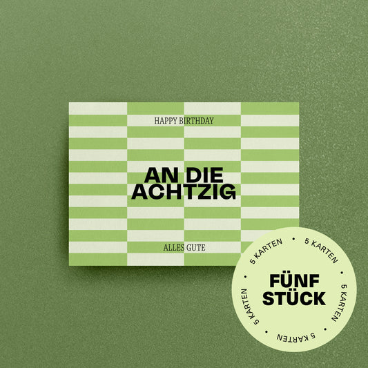 Studio Ciao - Cartes postales « Toujours les bonnes cartes d'anniversaire » (Pour les quatre-vingts ans)