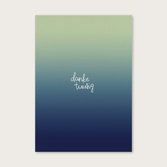 atelier gianna - Postkarte "danke tuusig"